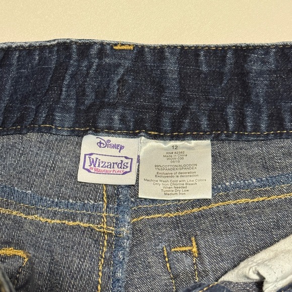 Disney Wizards of Waverly Place Girls Skinny Jeans Size 12 Dark Wash Y2K - Picture 5 of 7
